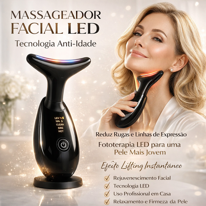 Massageador de Fototerapia rugas faciais 7 LED