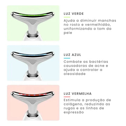 Massageador de Fototerapia rugas faciais 7 LED